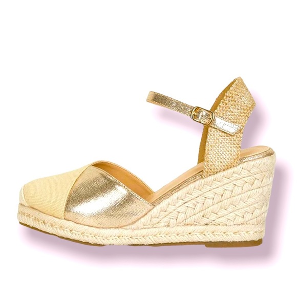Shoes - Two-Tone Espadrille Sandals